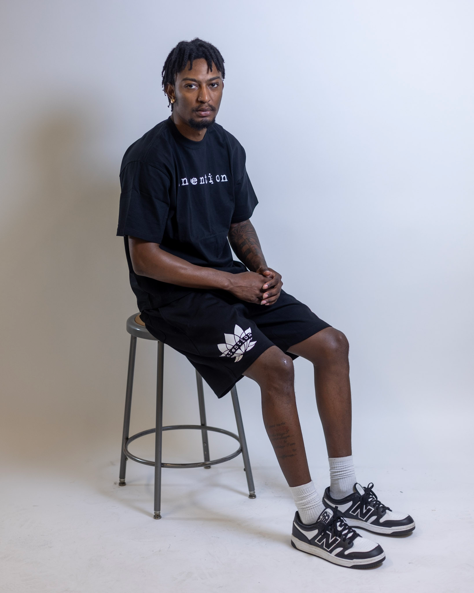 Classic Intention Sweat Shorts - Black