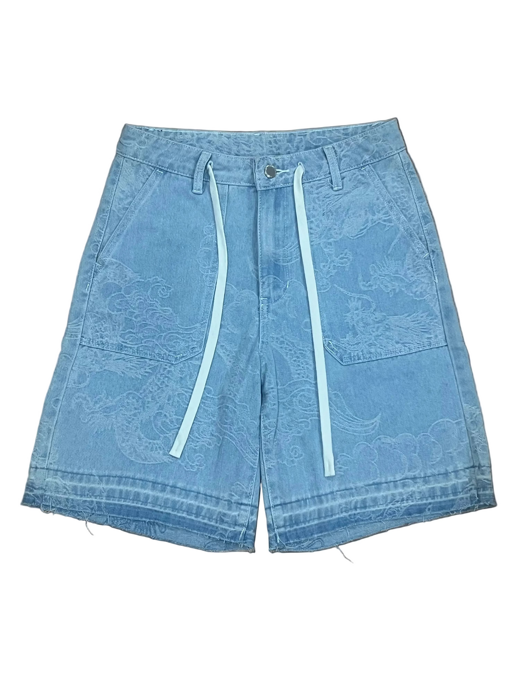 Jacquard Dragon Jean Shorts