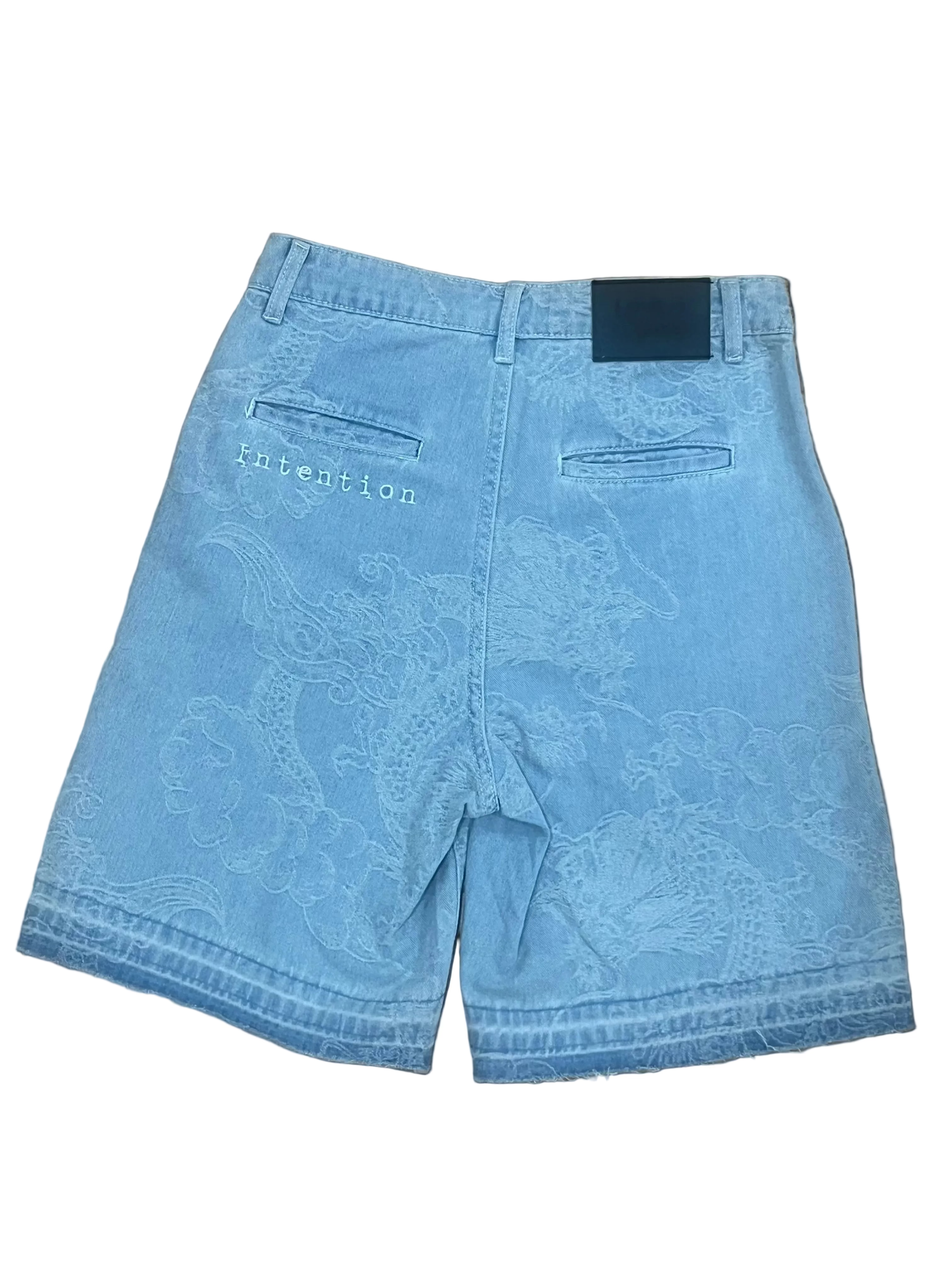 Jacquard Dragon Jean Shorts